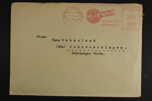 Hamburg - Bergedorf, Kufeke... und frische Milch für dein Kind, Freistempler