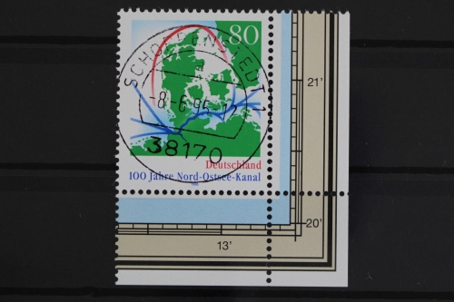 Deutschland (BRD), MiNr. 1802, Ecke re. unten, zentrischer Stempel, EST