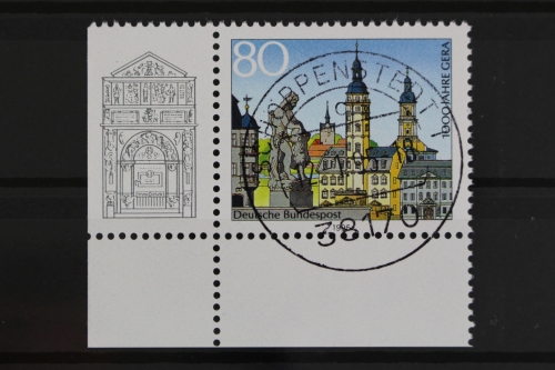 Deutschland (BRD), MiNr. 1772, Ecke li. unten, zentrischer Stempel, EST