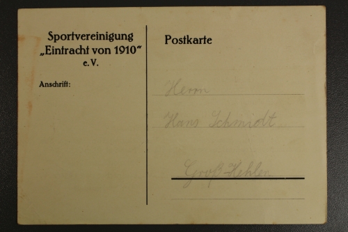 Celle, Sportvereinigung "Eintracht von 1910" e.V., Einladung 1930