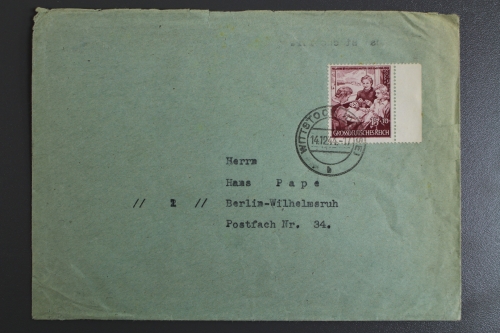 Deutsches Reich, MiNr. 872, überfrankierter Bedarfsbrief