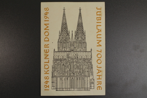 Bizone, MiNr. 69-72, dekorative Sonderkarte mit ESST Köln