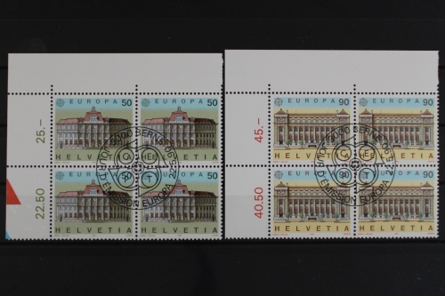 Schweiz, MiNr. 1415-1416, Viererblock, Ecke links unten