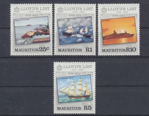 Mauritius, Schiffe, MiNr. 583-586, postfrisch