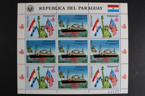 Paraguay, Schiffe, MiNr. 4009, Kleinbogen, postfrisch