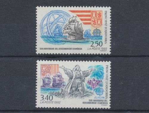 Andorra (franz.), Schiffe, MiNr. 437-438, postfrisch