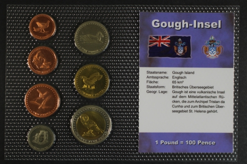 Gough-Inseln, BTN-Kursmünzensatz 2009, 7 Münzen
