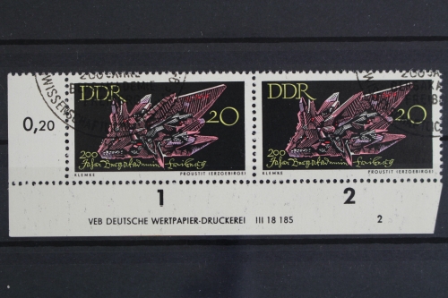 DDR, MiNr. 1144, waager. Paar, Ecke links unten, DV 2, gestempelt