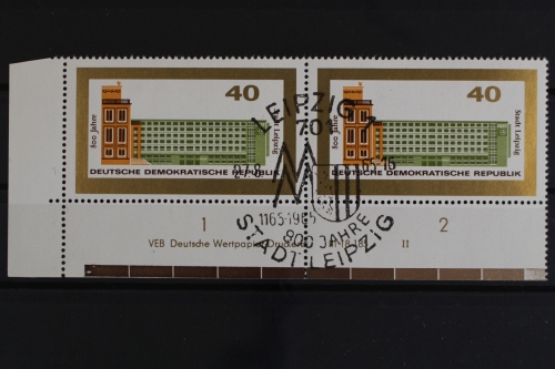 DDR, MiNr. 1128, waager. Paar, Ecke links unten, DV II, gestempelt