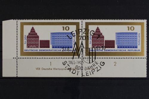 DDR, MiNr. 1126, waager. Paar, Ecke links unten, FN I, gestempelt