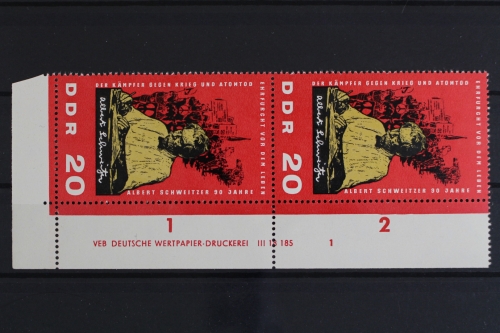 DDR, MiNr. 1085, Paar, Ecke re. unten, DV 1, postfrisch