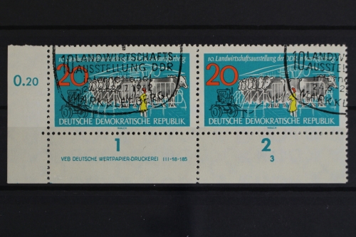 DDR, MiNr. 896, waager. Paar, Ecke li. unten, DV 3, gestempelt