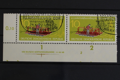 DDR, MiNr. 895, waager. Paar, Ecke li. unten, DV 2, gestempelt