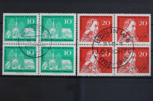 DDR, MiNr. 889-890, Viererblöcke, gestempelt