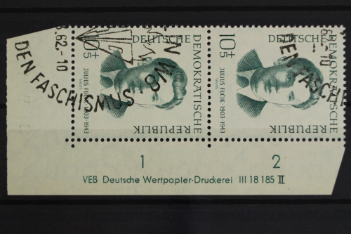 DDR, MiNr. 882, senkr. Paar, Ecke re. unten, DV II, gestempelt