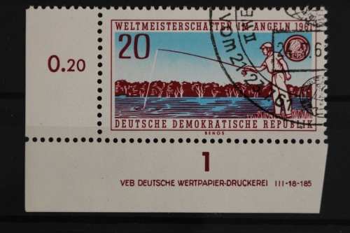 DDR, MiNr. 842, Ecke links unten, gestempelt
