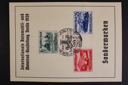 Deutsches Reich, MiNr. 686-688, Sonderblatt der Dresdner Bank, ESST