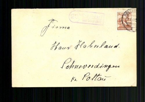 Brochdorf über Soltau, Landpoststempel, Bedarfsbeleg
