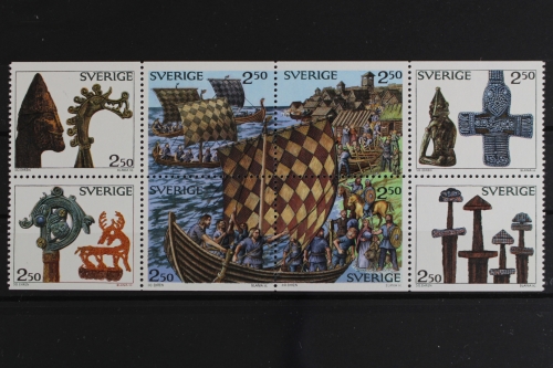 Schweden, Schiffe, MiNr. 1592-1599 Achterblock, postfrisch
