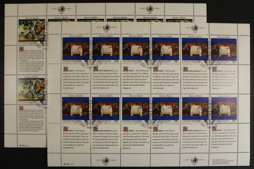 UNO New York, MiNr. 595-596, Bögen, ESST