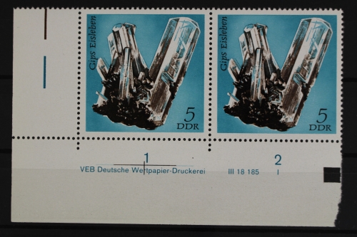DDR, MiNr. 1737, waag. Paar, Ecke li. unten, DV I, postfrisch