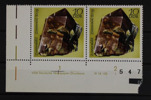 DDR, MiNr. 1738, waag. Paar, Ecke li. unten, DV I, postfrisch