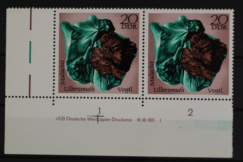 DDR, MiNr. 1739, waag. Paar, Ecke li. unten, DV I, postfrisch