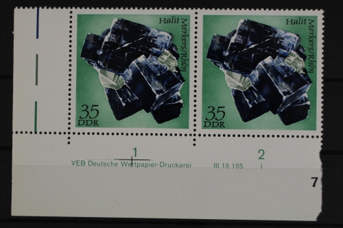DDR, MiNr. 1741, waag. Paar, Ecke li. unten, DV I, postfrisch