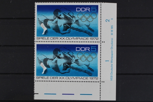 DDR, MiNr. 1753, Paar, Ecke re. unten, DV II, postfrisch
