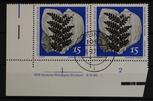 DDR, MiNr. 1823, waag. Paar, Ecke li. unten, DV I, gestempelt