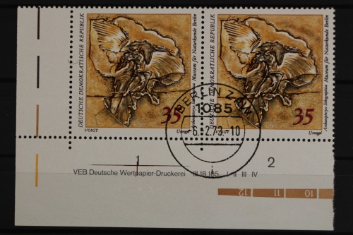 DDR, MiNr. 1826, waag. Paar, Ecke li. unten, DV I-IV, gestempelt