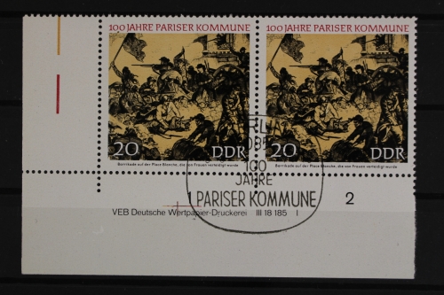 DDR, MiNr. 1656, waag. Paar, Ecke li. unten, DV I, gestempelt