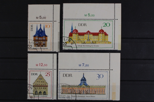 DDR, MiNr. 1379-1382, Ecken rechts oben, gestempelt