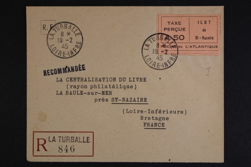 Deutsche Besetzung Frankreich, MiNr. 3 Type I auf Einschreiben