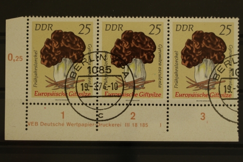 DDR, MiNr. 1937, Dreierstreifen, Ecke li. unten, DV I, gestempelt