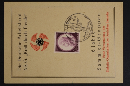 Deutsches Reich, MiNr. 810, Sonderblatt "Kraft durch Freude"