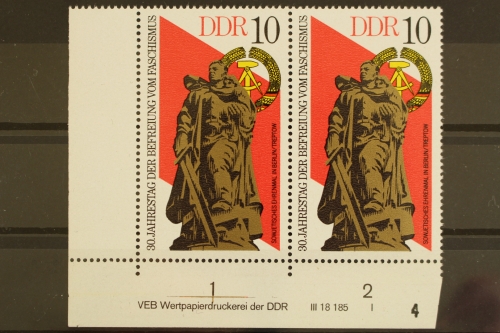 DDR, MiNr. 2038, waag. Paar, Ecke li. unten, DV I, postfrisch