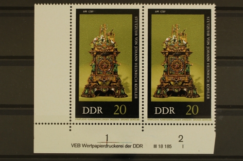 DDR, MiNr. 2058, waag. Paar, Ecke li. unten, DV I, postfrisch