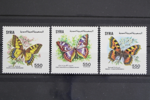 Syrien, Schmetterlinge, MiNr. 1821-1823, postfrisch