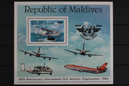 Malediven, Flugzeuge, MiNr. Block 100, postfrisch