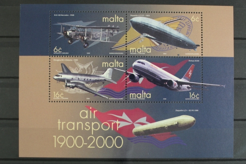 Malta, Flugzeuge, MiNr. Block 19, postfrisch