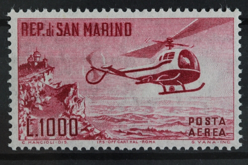 San Marino, Flugzeuge, MiNr. 696, postfrisch