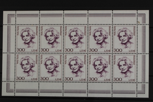 Deutschland, MiNr. 2159, Bogen Frauen 300 Pf/1,53 EUR, postfrisch