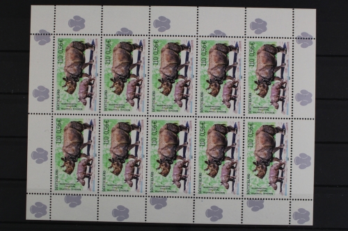 Deutschland, MiNr. 2183, Kleinbogen Panzernashorn, postfrisch