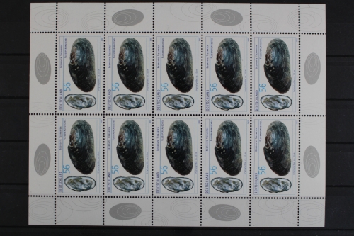 Deutschland, MiNr. 2266, Kleinbogen Flussperlmuschel, postfrisch