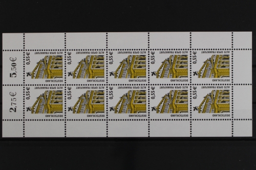 Deutschland, MiNr. 2300, Kleinbogen SWK 0,55 EUR, postfrisch