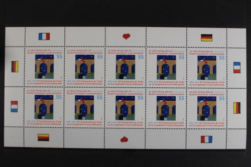 Deutschland, MiNr. 2311, KB deutsch-franz. Freundschaft, postfrisch