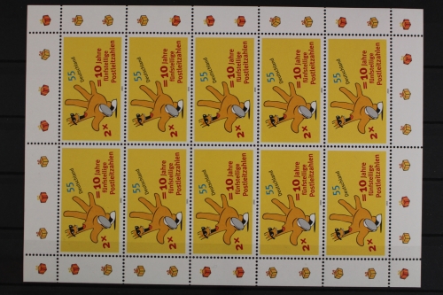 Deutschland, MiNr. 2344, Kleinbogen fünfstellige PLZ, postfrisch