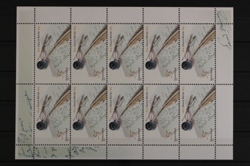 Deutschland (BRD), MiNr. 2419, Kleinbogen Mörike, postfrisch