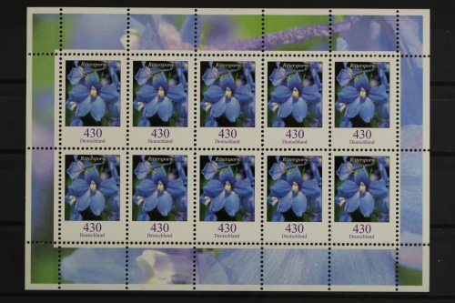Deutschland (BRD), MiNr. 2435, Kleinbogen Feldrittersporn, postfrisch